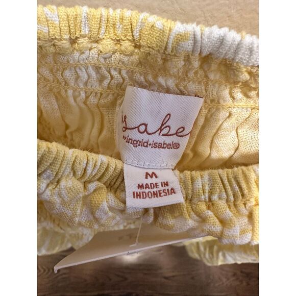 Ingrid and Isabel Yellow and White Maternity Baby Tank Top Size Medium - Picture 3 of 5